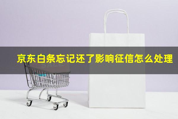 京东白条忘记还款会怎么样 京东白条忘记还了影响征信怎么处理