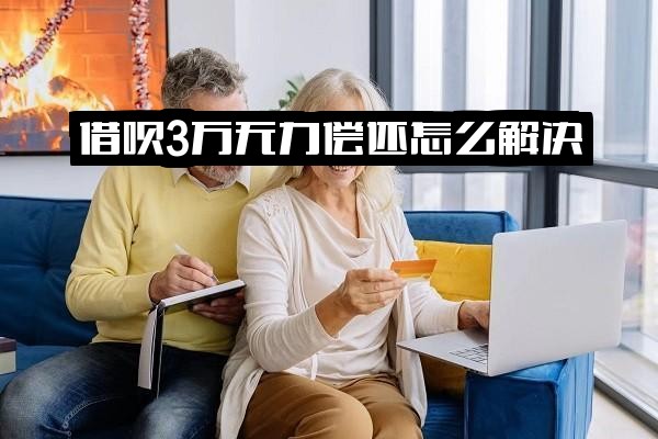 借呗欠了3万多无力偿还还不上怎么解决？会怎么样？