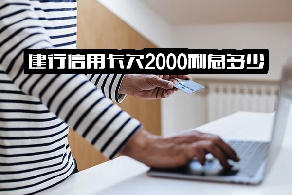 建行信用卡欠2000元利息多少？一个月利息多少？2万逾期及22000逾期一年怎么算？