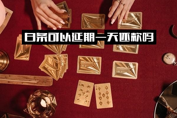 ="白条可以延期一天还款吗？能晚还几天吗？延期可行嘛？"