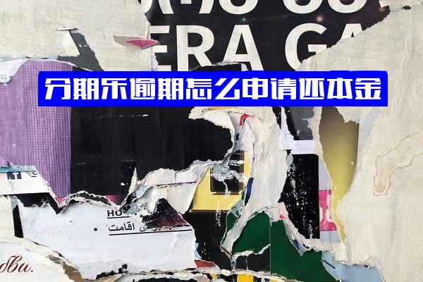 ="分期乐逾期后如何申请还本金及还款方法，暂时无力偿还的应对策略"