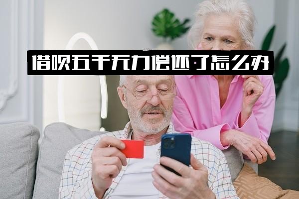 借呗五千（欠5000块钱）无力偿还了怎么办？不还会怎么样？30天没还会有什么后果？
