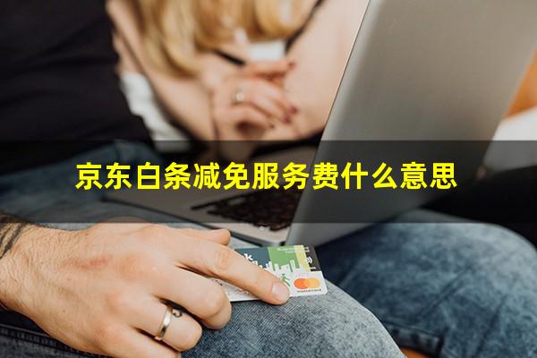 京东白条减免服务费什么意思