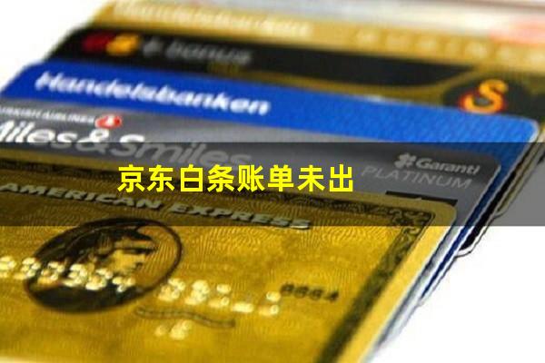 京东白条账单未出