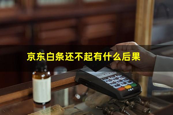 京东白条还不起有什么后果