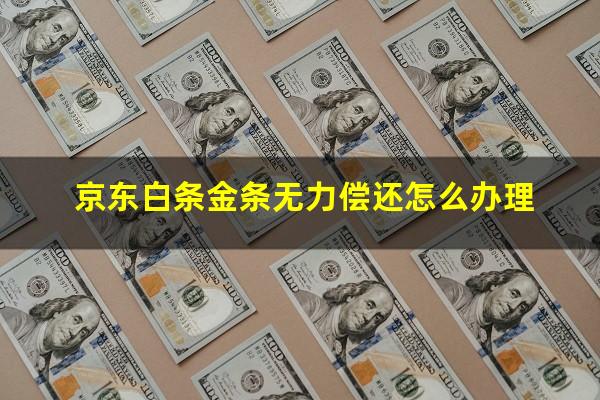 京东白条金条无力偿还怎么办理