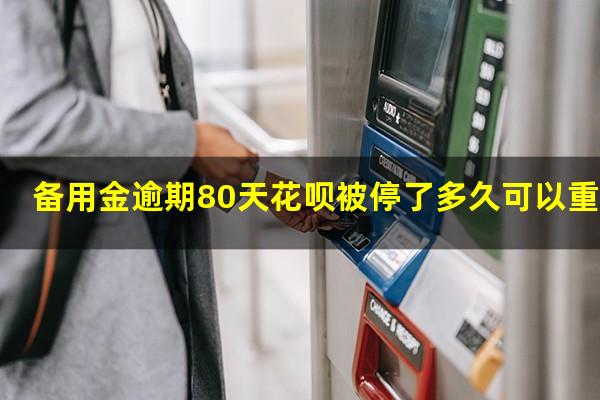 备用金逾期80天花呗被停了多久可以重新使用