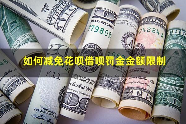 如何减免花呗借呗罚金金额限制