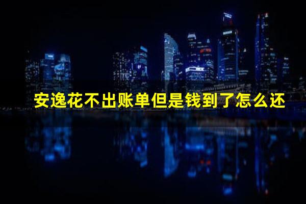安逸花不出账单但是钱到了怎么还