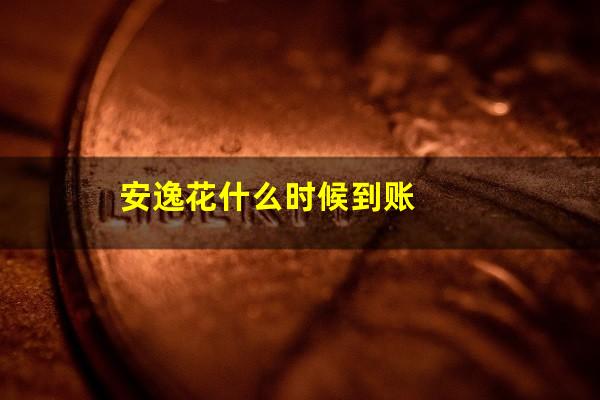 安逸花什么时候到账