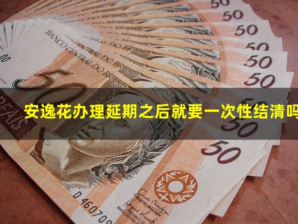 安逸花办理延期之后就要一次性结清吗