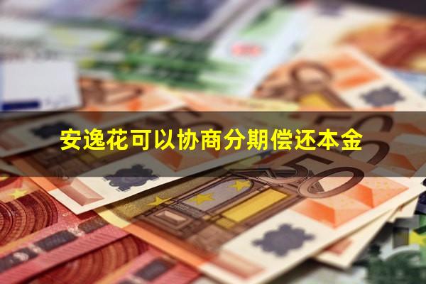 安逸花可以协商分期偿还本金