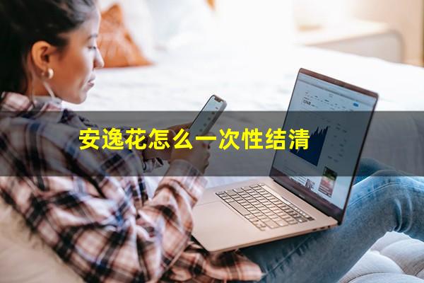安逸花怎么一次性结清