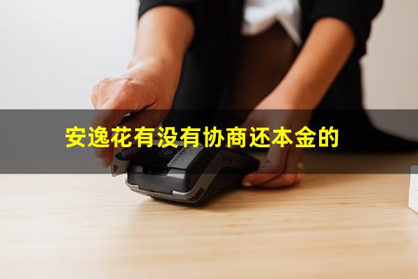 安逸花有没有协商还本金的