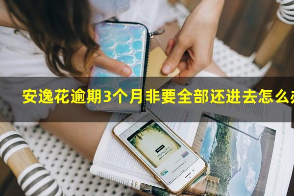 安逸花逾期3个月非要全部还进去怎么办