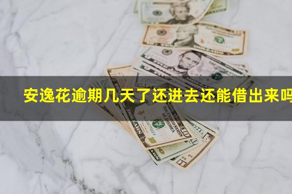 安逸花逾期几天了还进去还能借出来吗