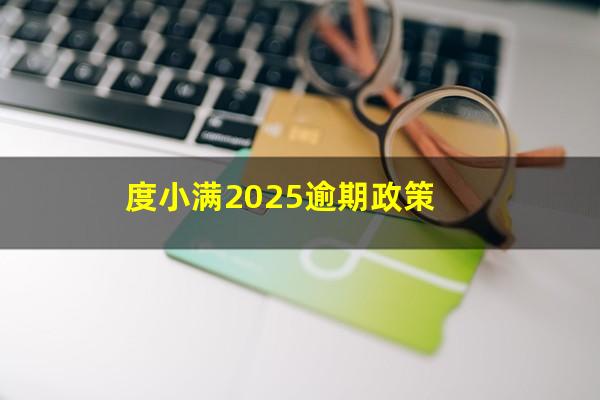 度小满2025逾期政策