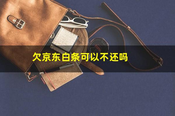 欠京东白条可以不还吗