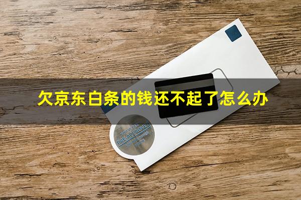 欠京东白条的钱还不起了怎么办