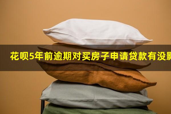 花呗5年前逾期对买房子申请贷款有没影响