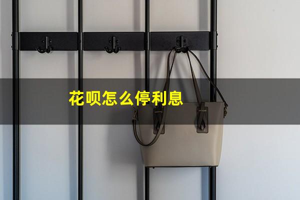 花呗怎么停利息