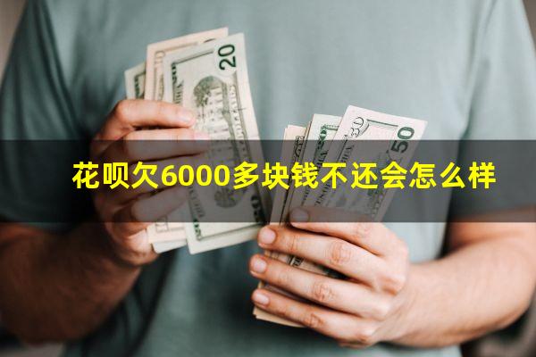 花呗欠6000多块钱不还会怎么样