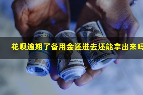 花呗逾期了备用金还进去还能拿出来吗