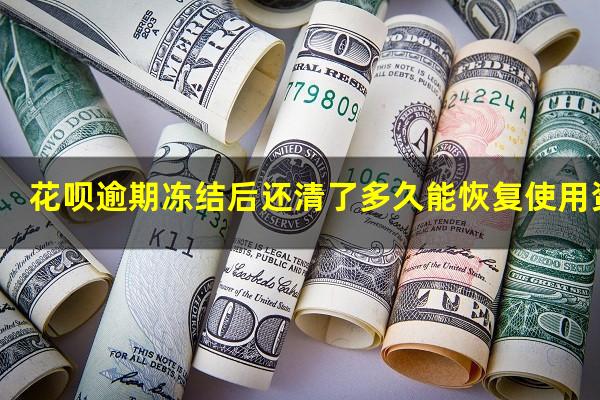 花呗逾期冻结后还清了多久能恢复使用资格