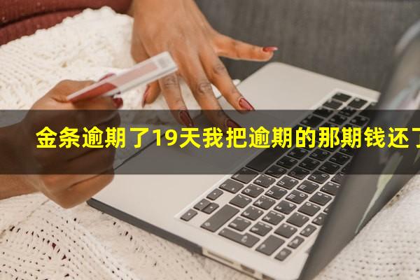 金条逾期了19天我把逾期的那期钱还了