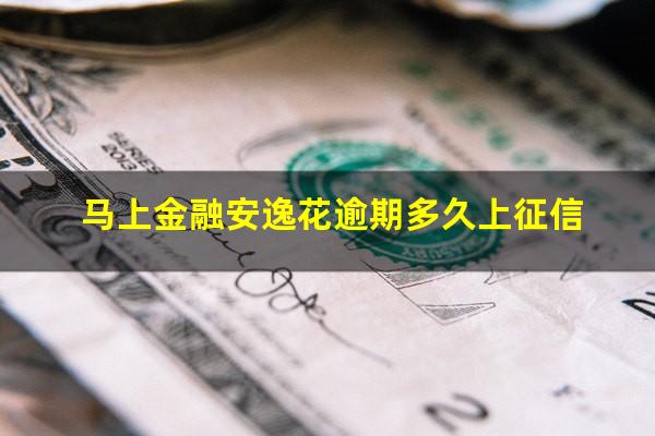 马上金融安逸花逾期多久上征信